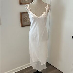 Vintage White Slip Dress Nightgown Bridal Small